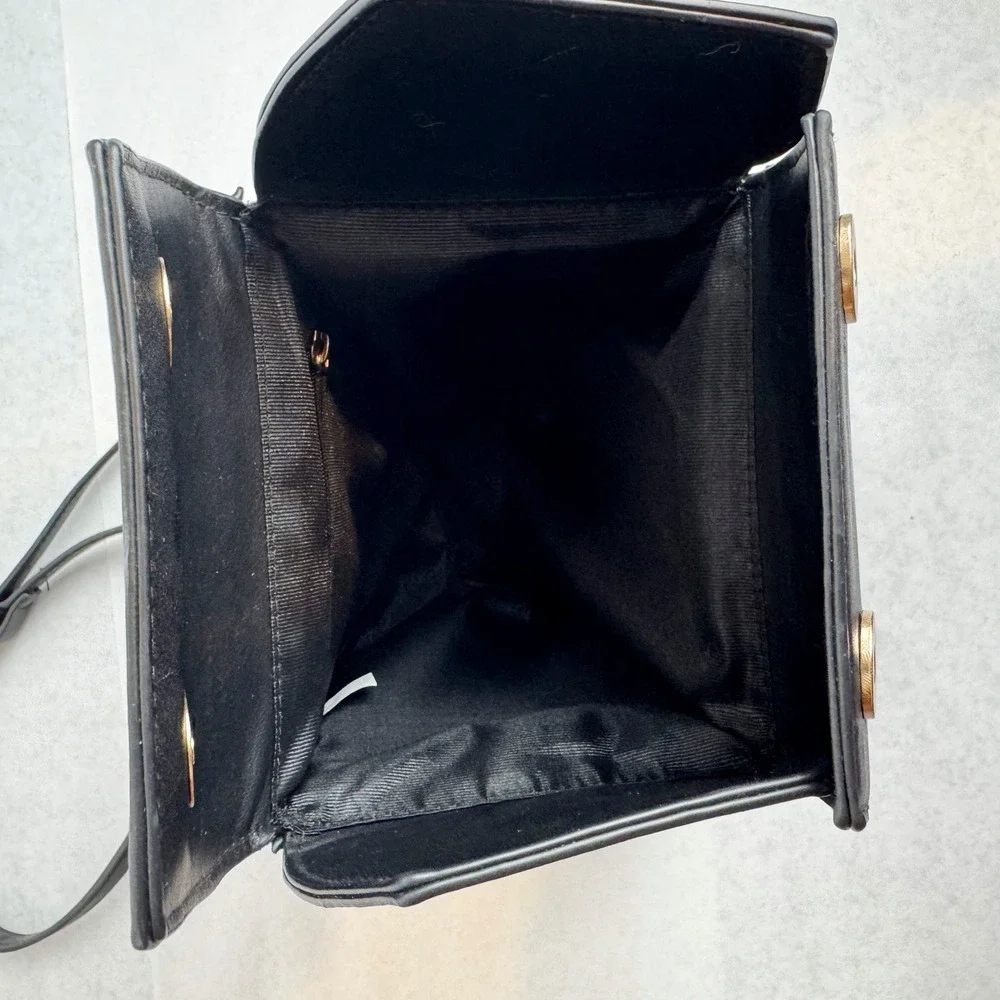 Black Chinese Takeout Box Crossbody Bag Red Pagoda Thank You Novelty Purse - Picture 7 of 9